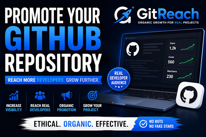 organically promote your github repository to real developers
