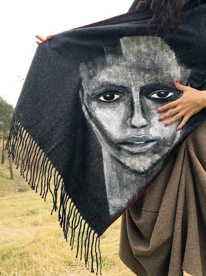 create custom hand painted fabric art