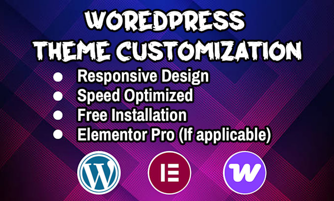 create your wordpress website launch and  theme customization