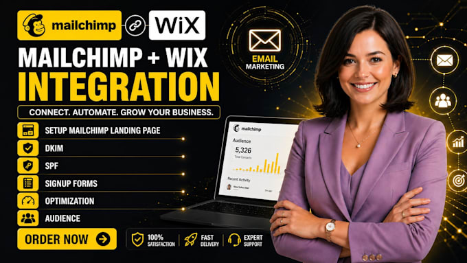 setup mailchimp landing page, dkim, spf, signup forms, optimization, audience