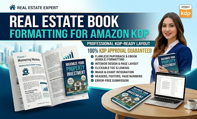 do real estate book formatting for amazon KDP