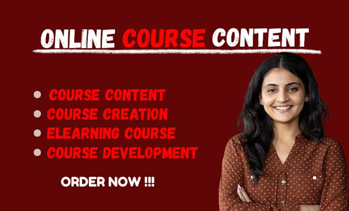 create online course course creation course content elearning course