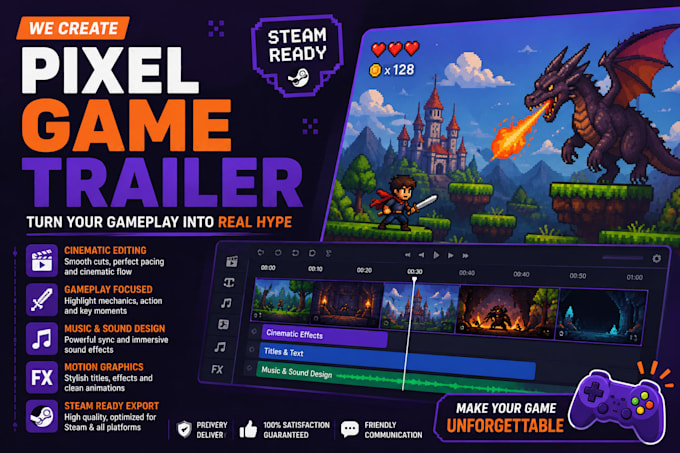 create a cinematic game trailer board game trailer fiverr loading steam game ads