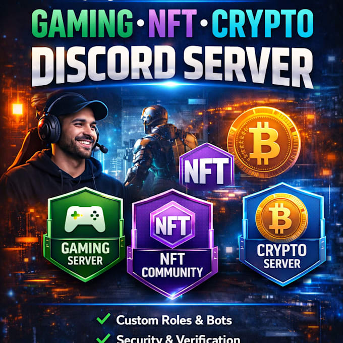 setup discord server gaming discord nft discord crypto discord server setup