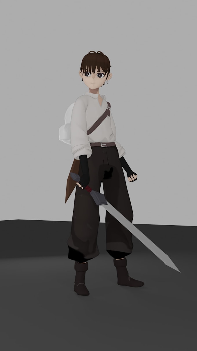 do custom stylized 3d character modeling and anime 3d art