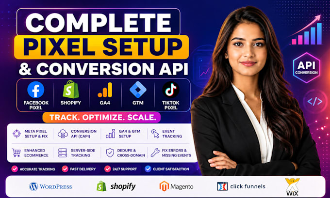 setup meta pixel facebook pixel conversion API shopify ga4 tiktok pixel in 24hrs