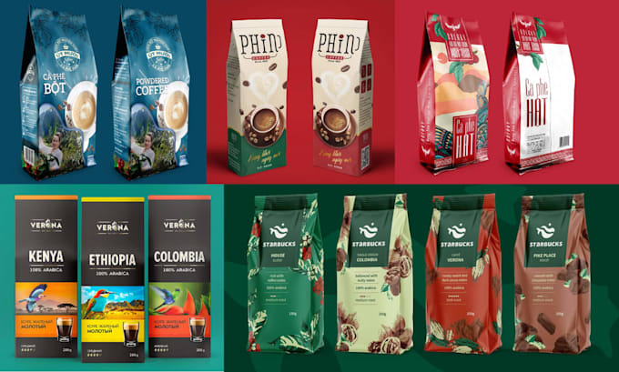 do coffee bag, label, pouch and packaging design