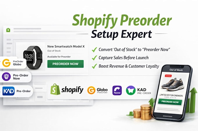 setup shopify preorder store using preordernow timesact notify appikon wod toq