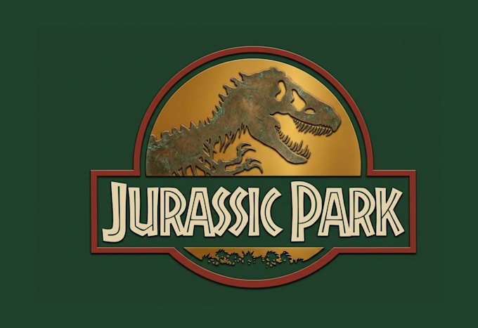 create modern jurassic park logo design