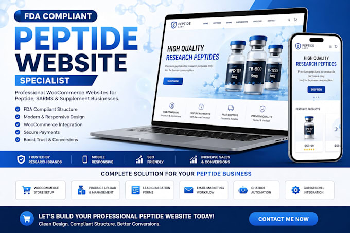 fda compliant supplement store website design woocommerce