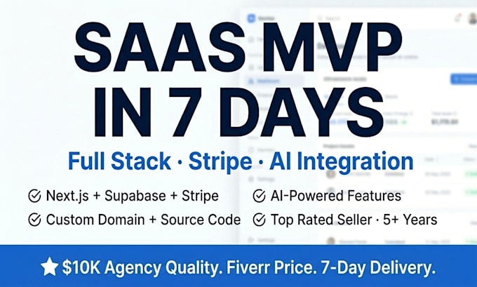 develop a complete saas mvp with next js stripe and supabase