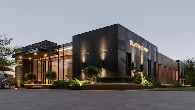 povide architectural exterior rendring