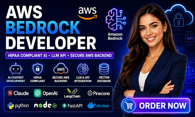 be AWS bedrock developer AWS bedrock API hippa compliant aws at backend aws llm