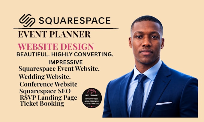 build a premium wedding or event website, squarespace website