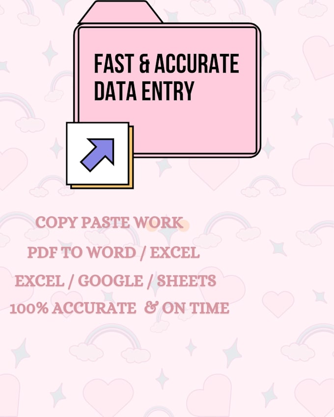 do fast and accurate data entry, copy paste and excel work