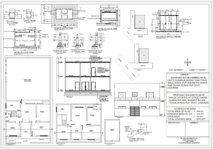 draw architecture and construction drawing