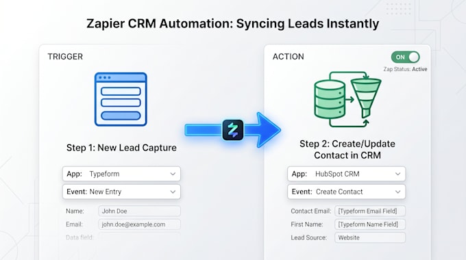 setup zapier CRM automation