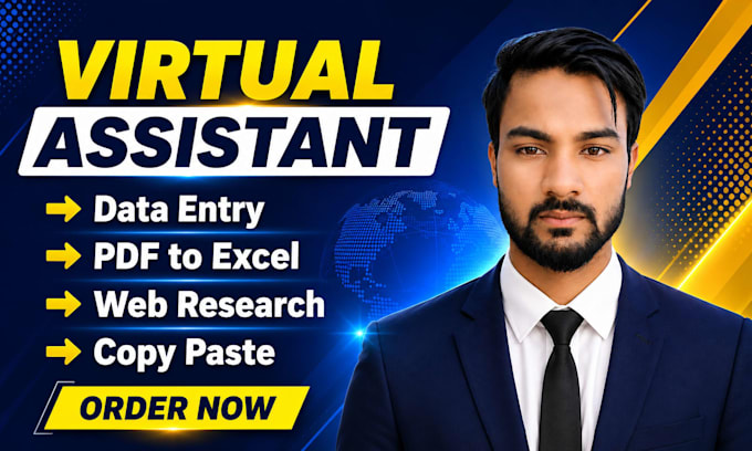do data entry, web research, excel data entry and copy paste