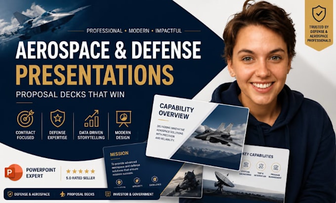 aerospace powerpoint presentation, defense contractor proposal deck