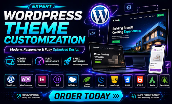 customize wordpress website with custom theme engineering