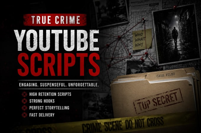write binge worthy true crime youtube scripts