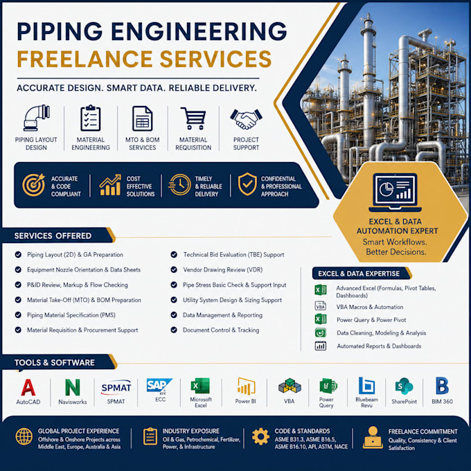 do work related to microsoft power apps and piping  engineering works