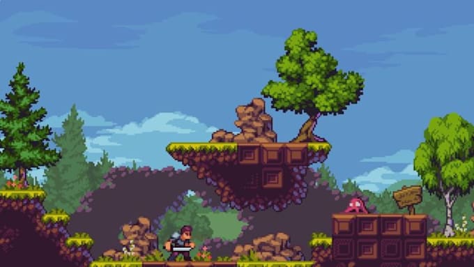 create pixel game art animation pixel art tileset tilemap pixel game background