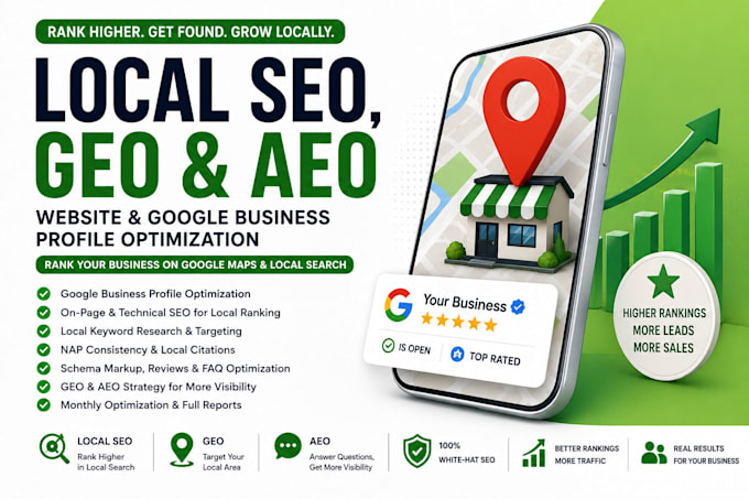 do local SEO, GEO, and aeo optimization for website and gbp