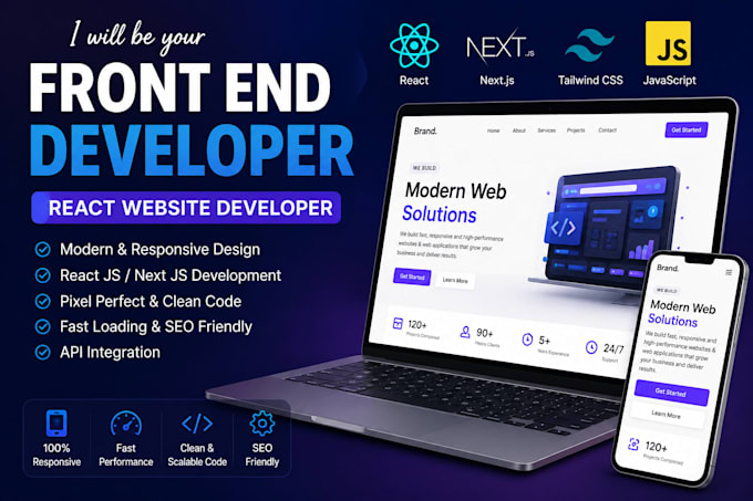be your developer front end web developer frontend react website programmer
