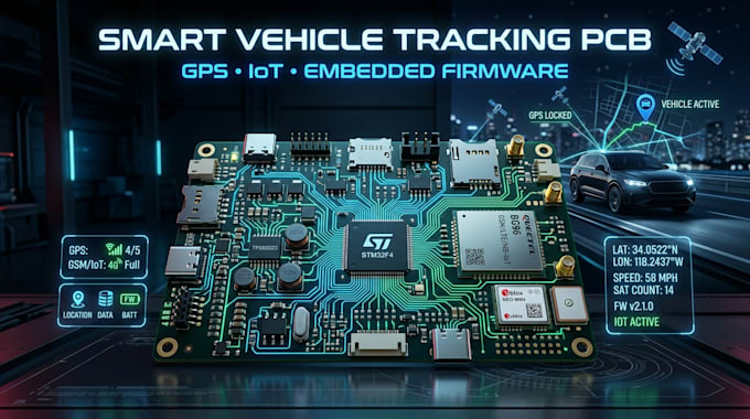 do smart vehicle tracking pcb with embedded firmware support
