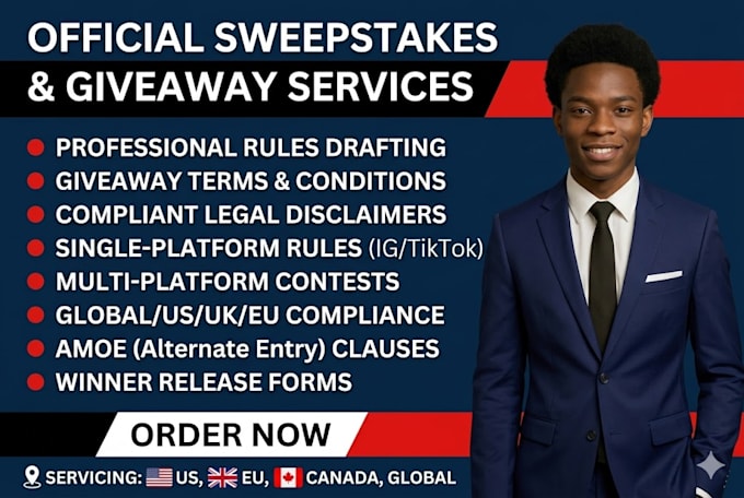 draft your sweepstakes rules giveaway terms and website privacy policy