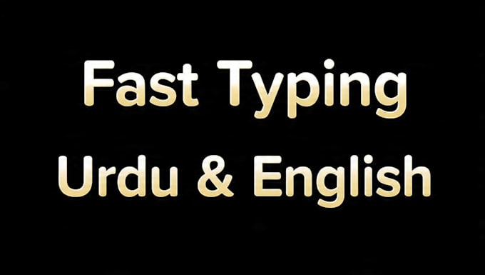 do fast and accurate urdu and english typing