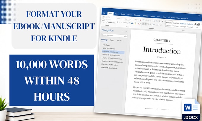 format your ebook or manuscript for amazon kindle