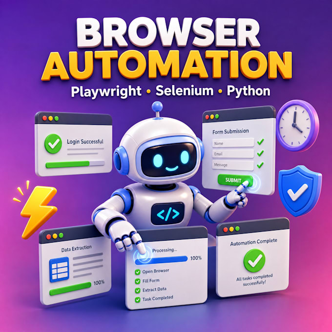 automate web browser tasks with playwright or selenium