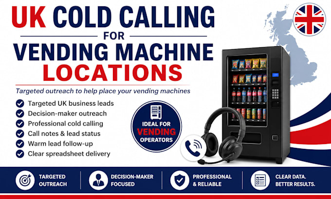 cold call UK vending machine location