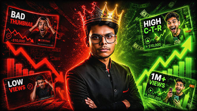 design professional high CTR youtube thumbnails