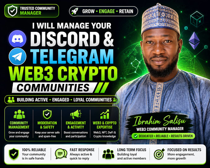 be your telegram and discord community moderator