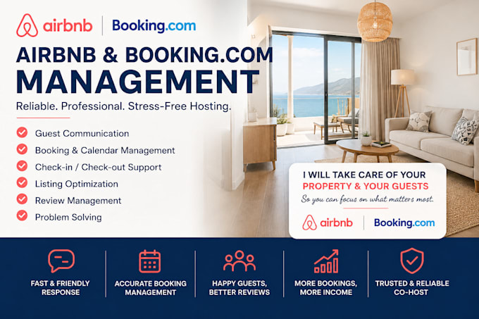 manage your airbnb and booking property