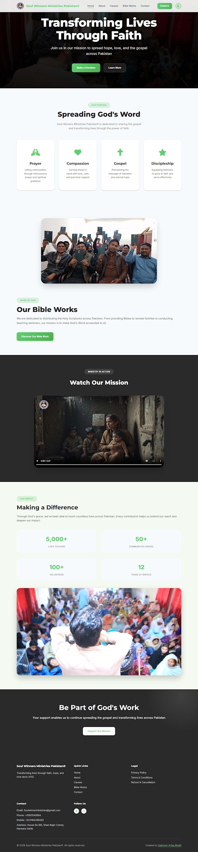 create wordpress  , donation and bussiness websites