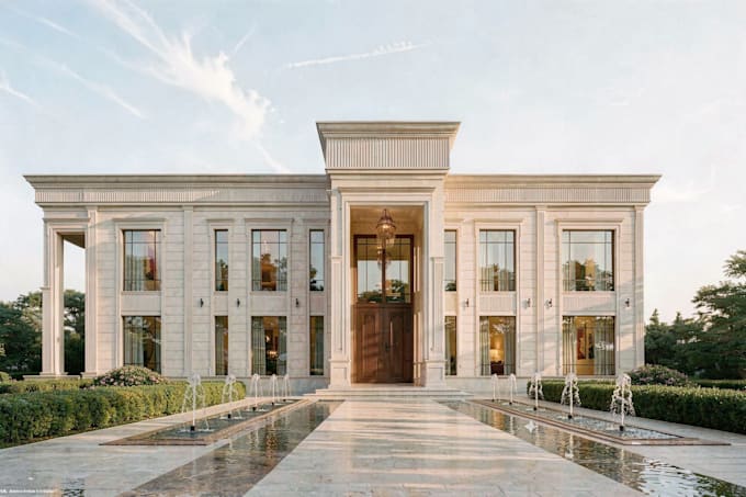 create photorealistic 3d exterior rendering and architectural visualization