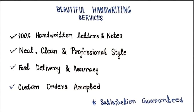 do beautiful handwriting and custom calligraphy