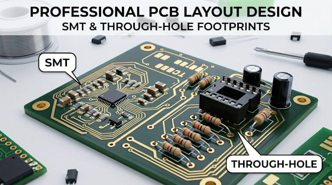 design smt and through hole footprints for pcb layout