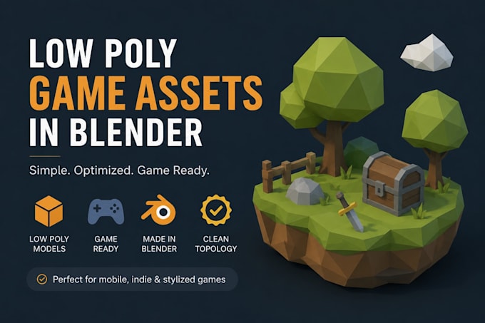 create low poly game assets in blender
