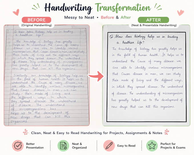create neat handwritten notes and labelled diagrams