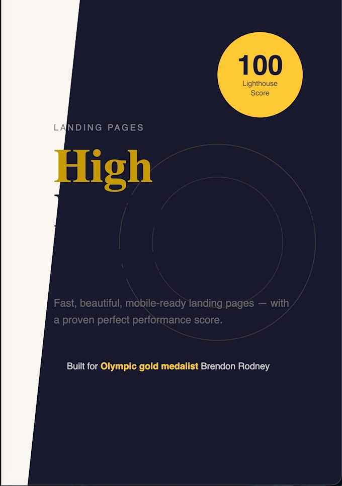 build a high performance landing page