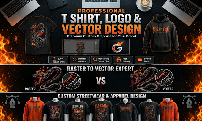 design custom t shirt logo and vector illustration