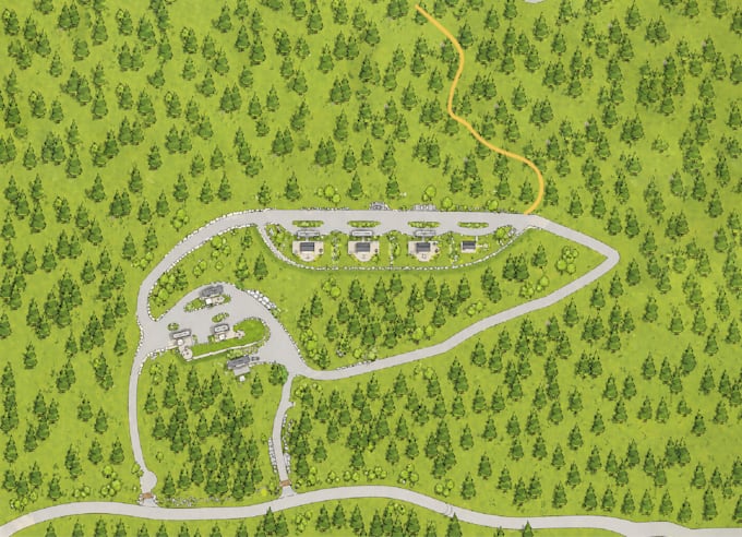 create wayfinding map, off road map for rv park