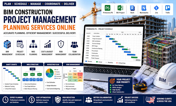 deliver bim construction project management planning services online