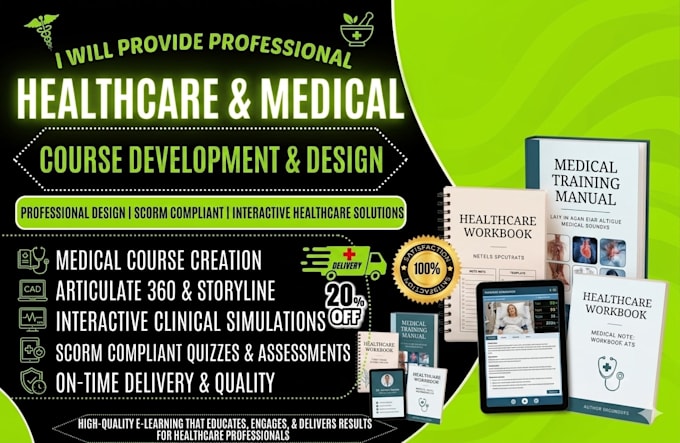create healthcare and medical training courses in articulate storyline 360