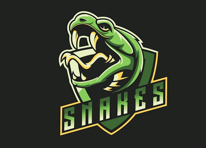 design snake mascot logo design with company